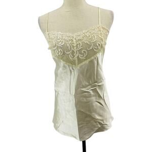 Vintage Woman Within  Camisole Ivory Satin Lace Size 52
